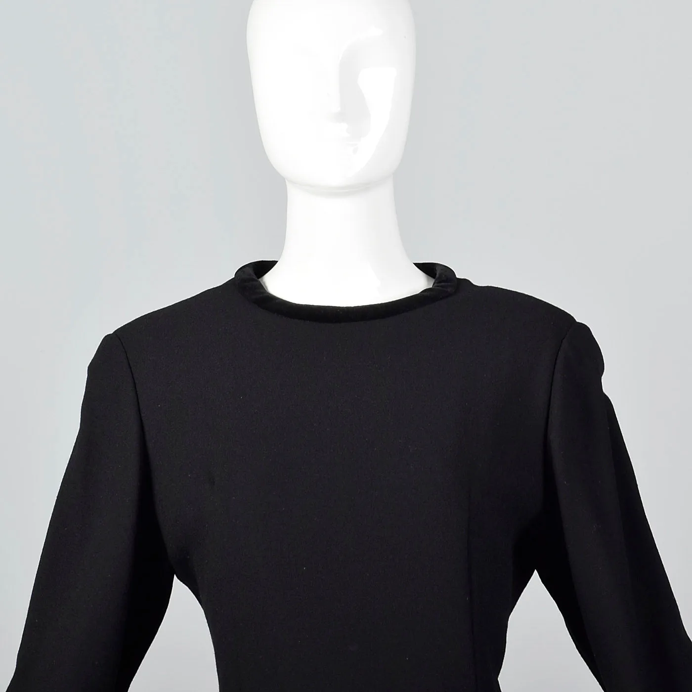 1980s Valentino Miss V Black Dress