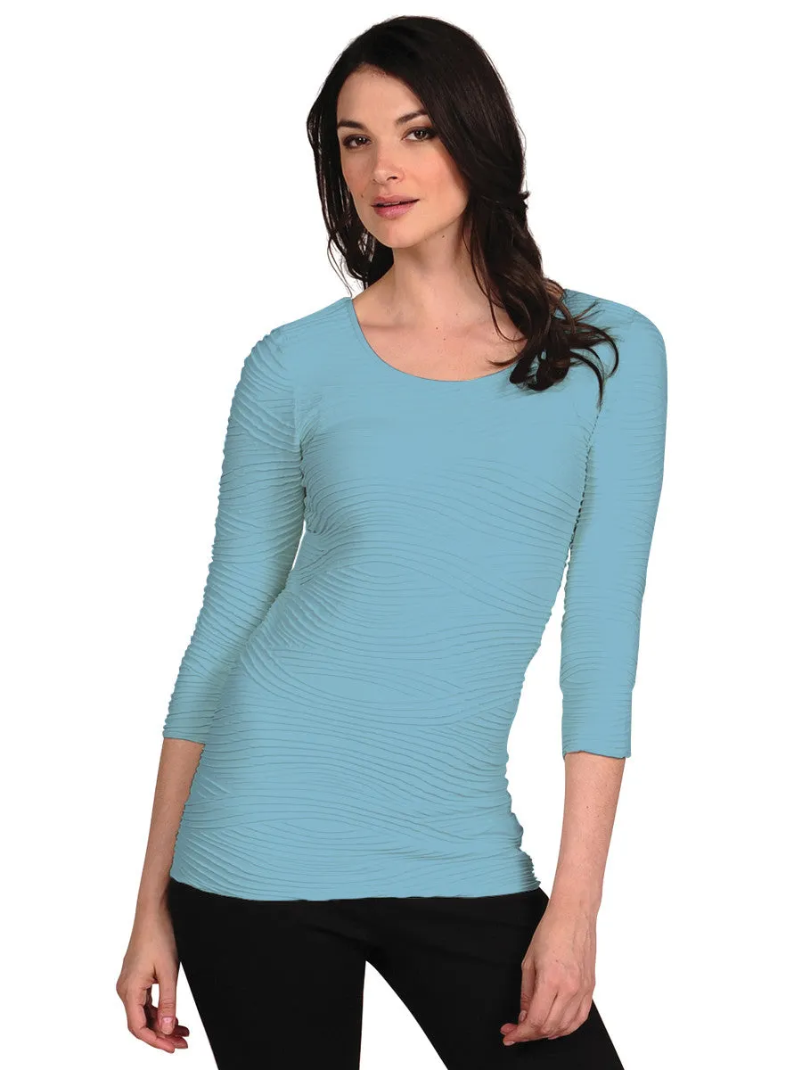 3/4 Sleeve Wave Top (27TQ)