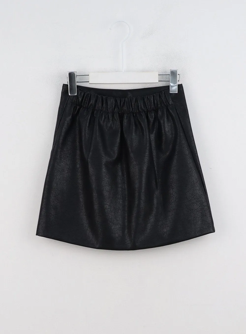 A-Line Faux Leather Mini Skirt OD301