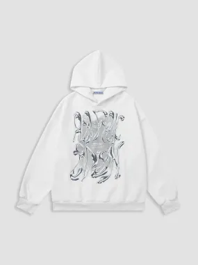 Aelfric Eden Futuristic Liquid Metal Design Hoodie