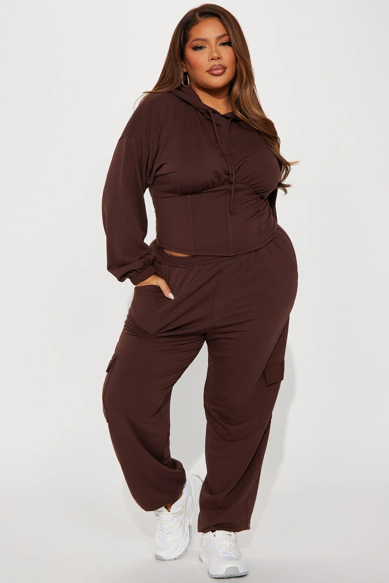 Always Chillin' Jogger Set - Brown