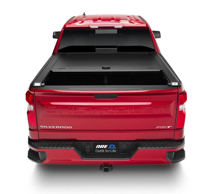 A.R.E. Double Cover Retractable Truck Bed Tonneau Cover for Silverado 1500