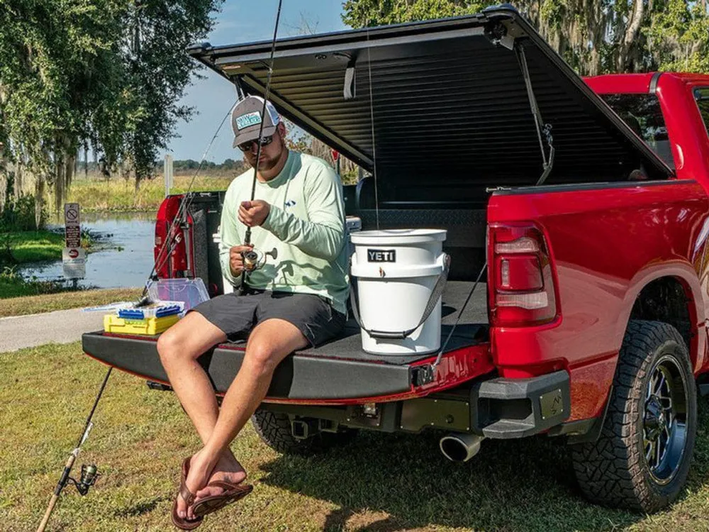 A.R.E. Double Cover Retractable Truck Bed Tonneau Cover for Silverado 1500