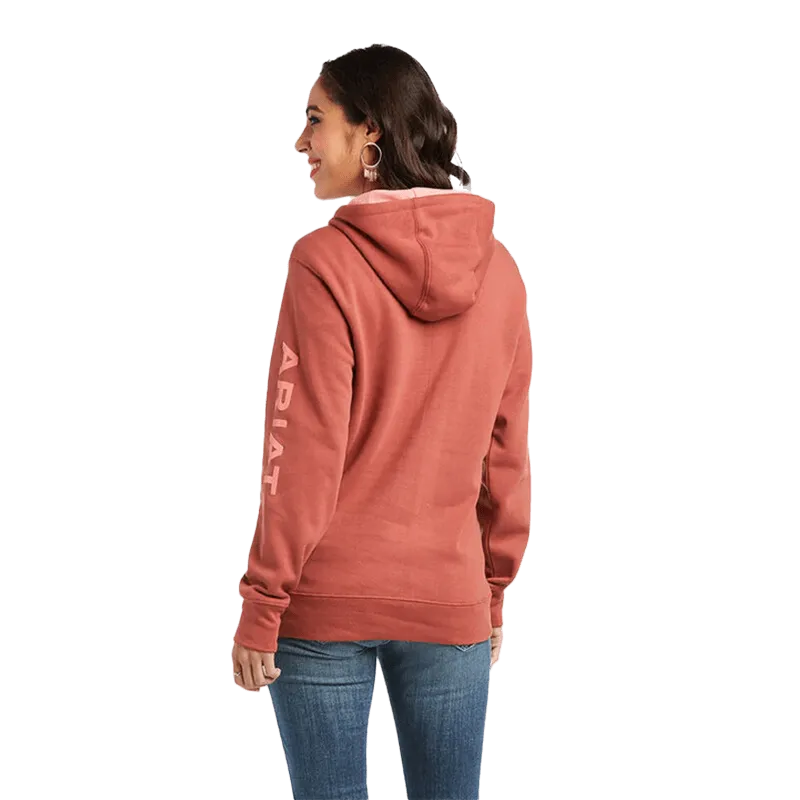 Ariat Women's REAL Arm Logo Marsala Hoodie