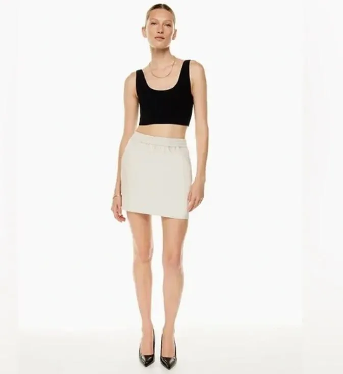 Aritzia Babaton Faux Leather Mini Skirt (LG)