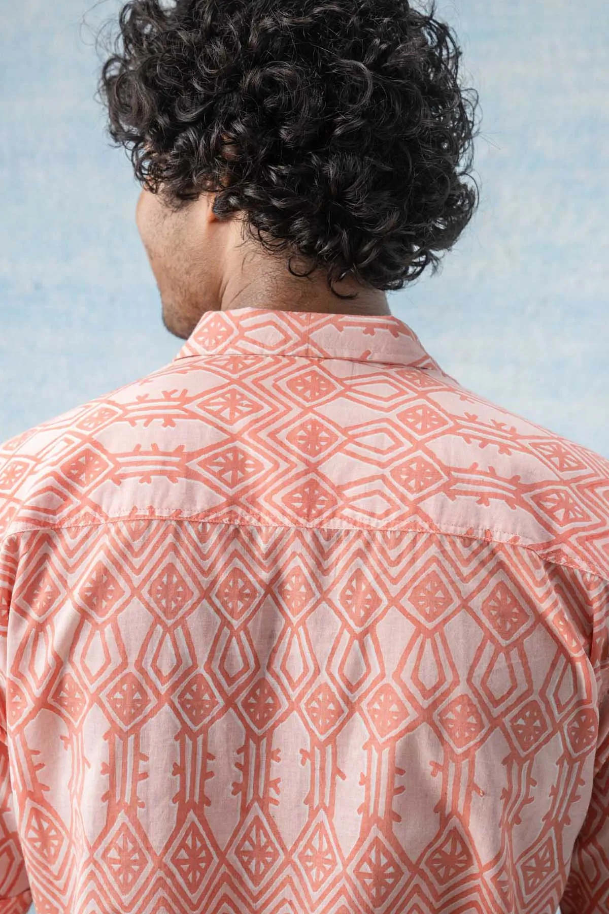 Arka Printed Shirt (Coral Crush)