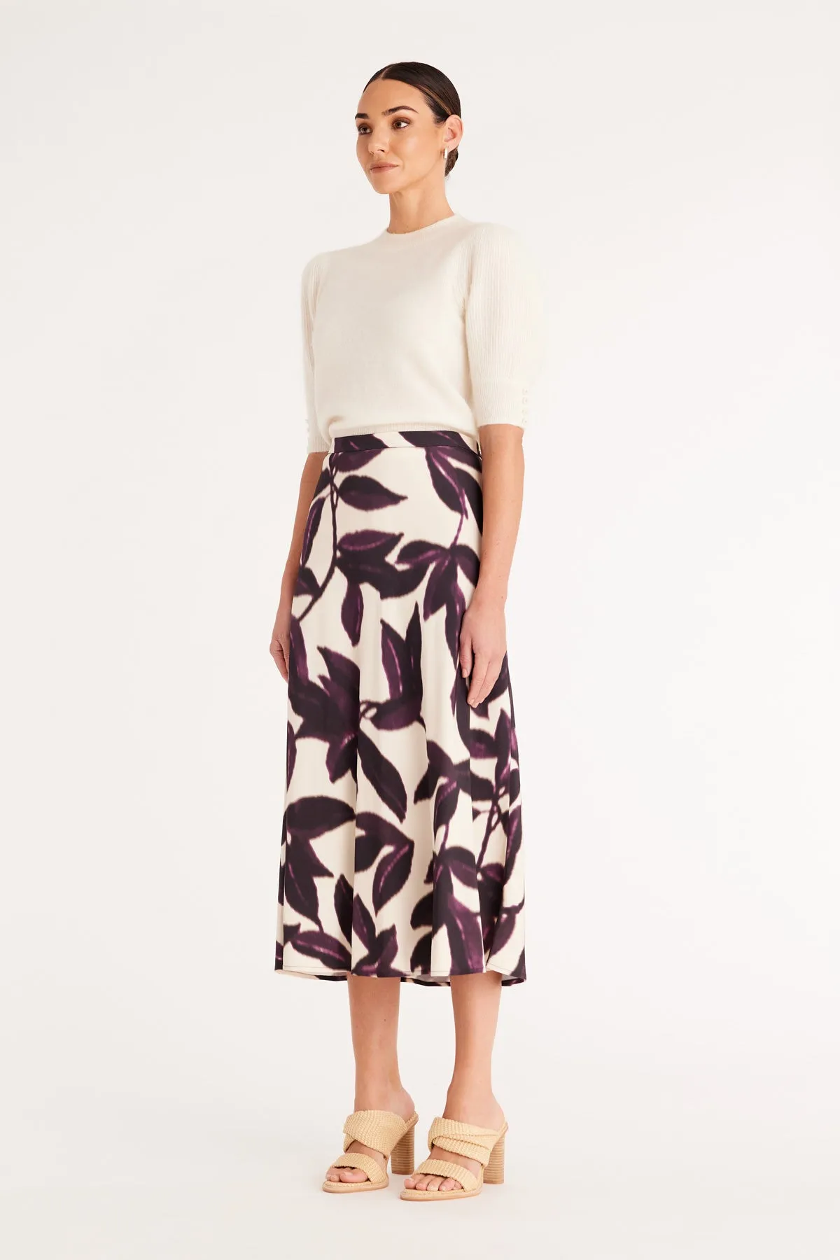 Autumn Skirt   - Plum Print