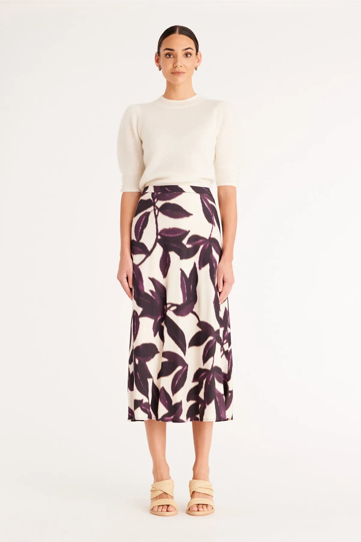 Autumn Skirt   - Plum Print