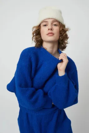 Balloon Sleeve Sweater, Blue