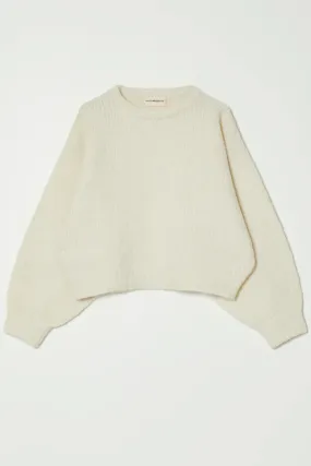 Balloon Sleeve Sweater, Cream