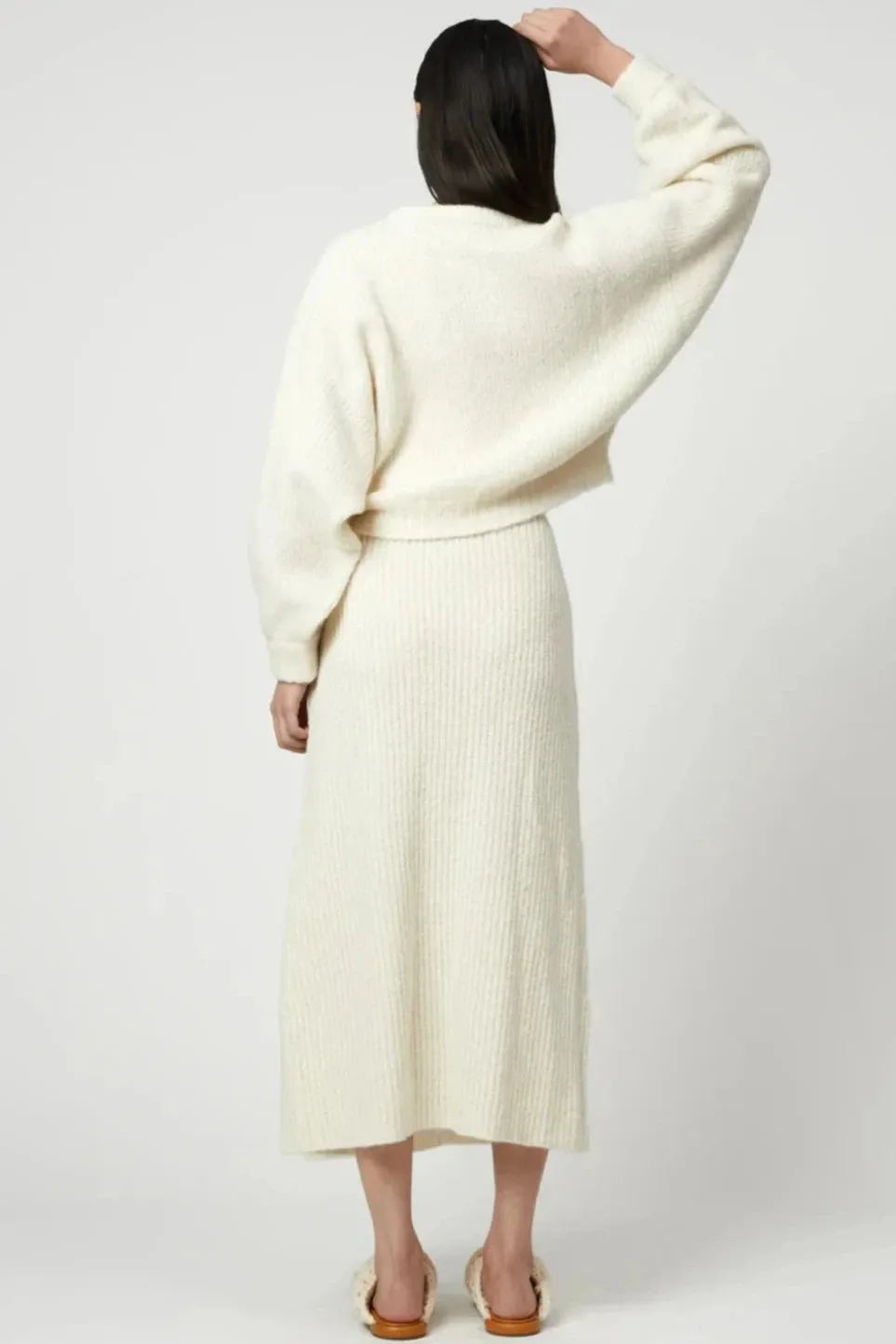 Balloon Sleeve Sweater, Cream