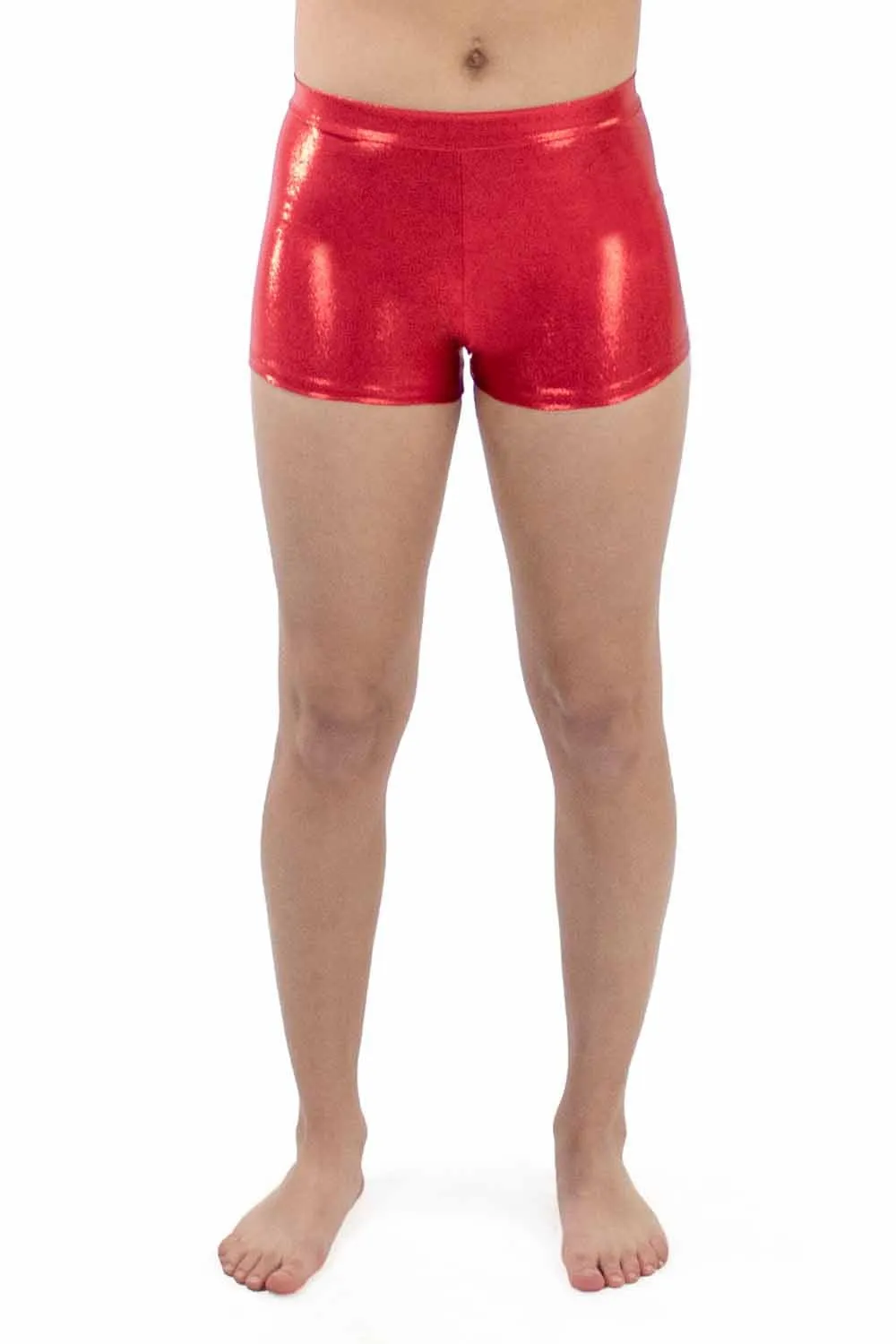 Basic Moves BM7559M Adult Metallic 1" Inseam Hot Shorts