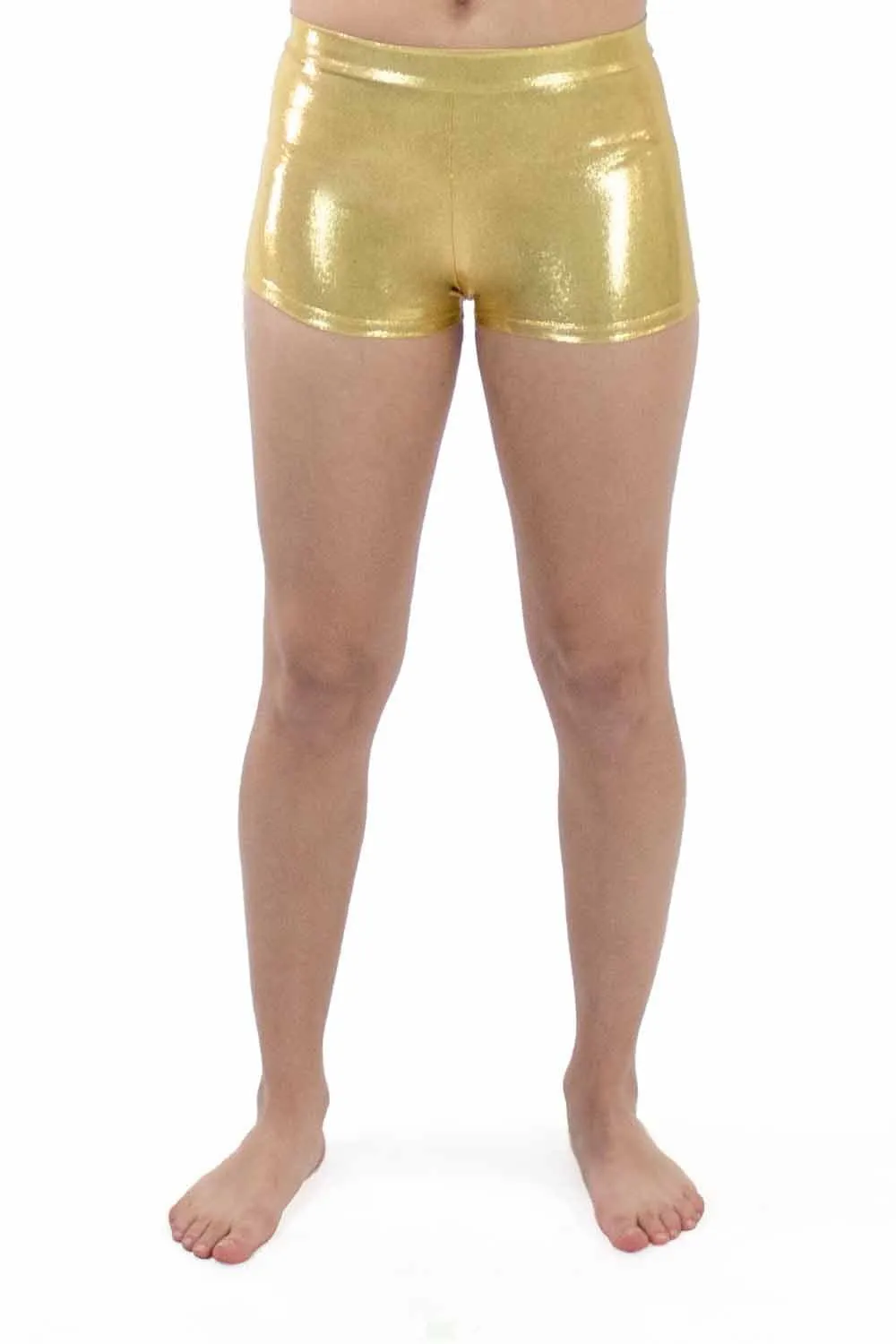 Basic Moves BM7559M Adult Metallic 1" Inseam Hot Shorts