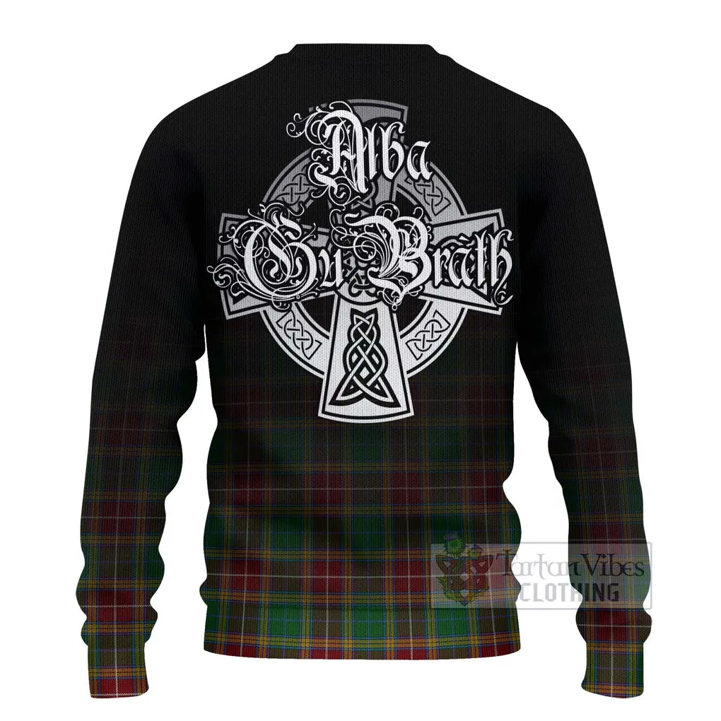 Baxter Tartan Ugly Sweater Featuring Alba Gu Brath Family Crest Celtic Inspired