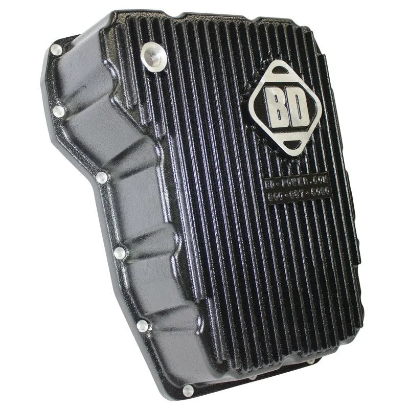 BD Diesel Deep Sump Transmission Pan - Finned - Adds 4-1/2 Qt. Capacity - Black - 545RFE/68RFE