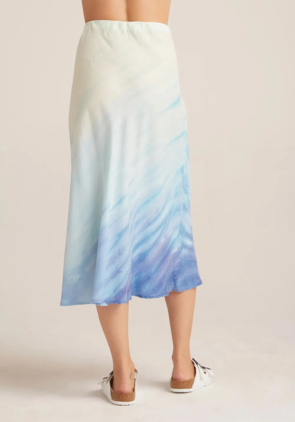 Bella Dahl - Bias Midi Skirt in Sea Spray