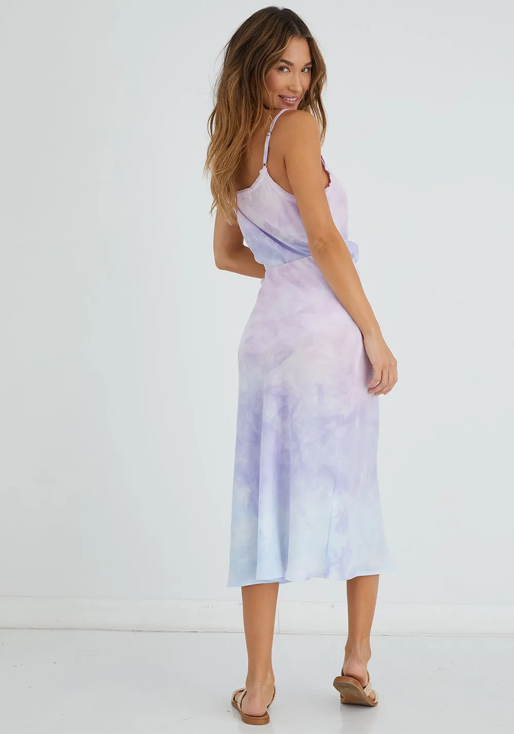 Bella Dahl - Bias Midi Skirt - Paloma Cloud Dye