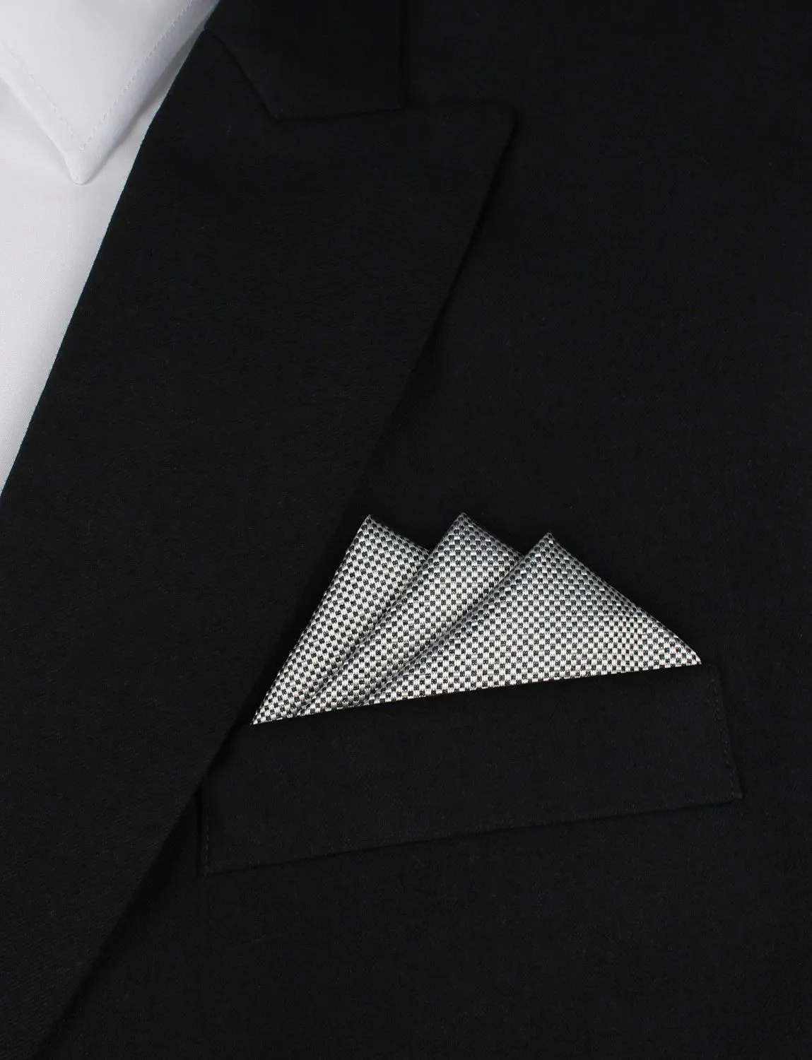 Black and White Small Dots Pocket Square