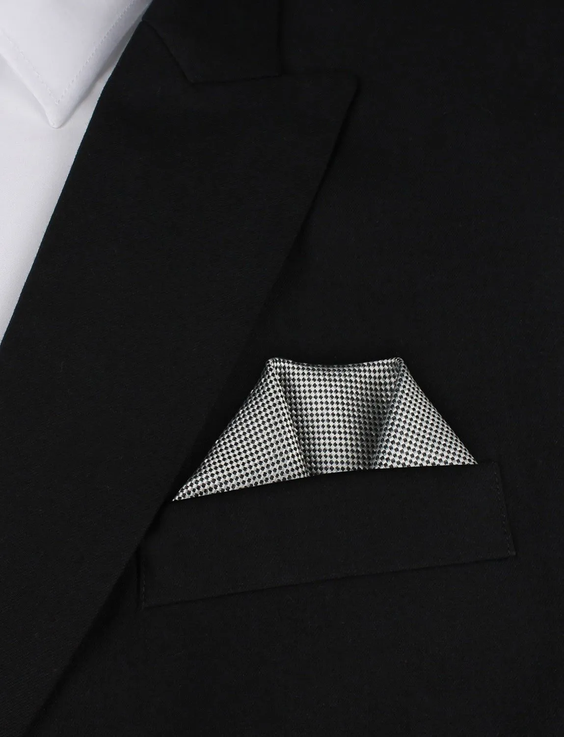 Black and White Small Dots Pocket Square