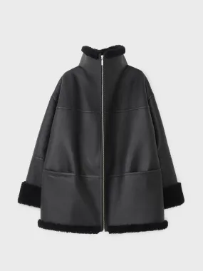 Black shearling jacket