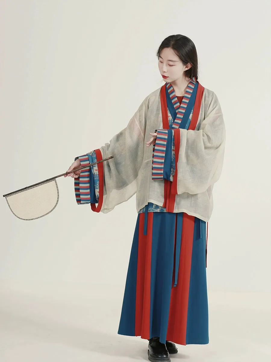 Blue Moon Sheep 月蓝双羊 Northern Jin Dynasty Hanfu