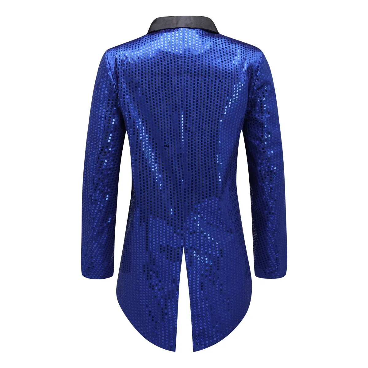 Blue Sequin Decorated Swallowtail Coat