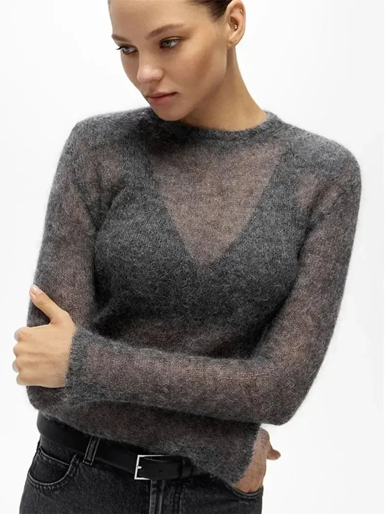 Boss Mode See Through Knitted Sweater