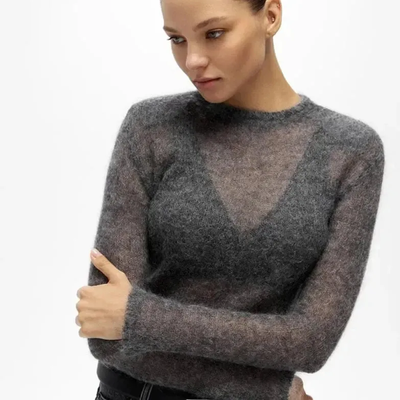 Boss Mode See Through Knitted Sweater