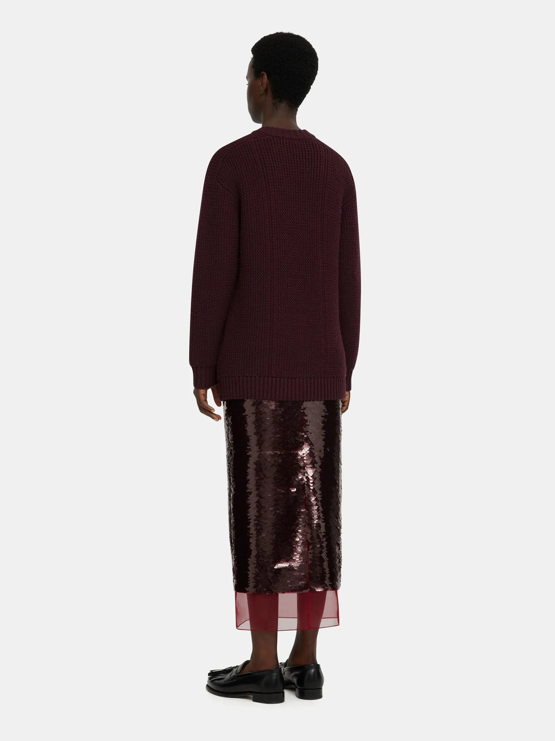 Burgundy jelly sequins Kazu skirt