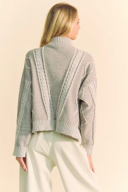 Cable Knit Turtleneck Sweater