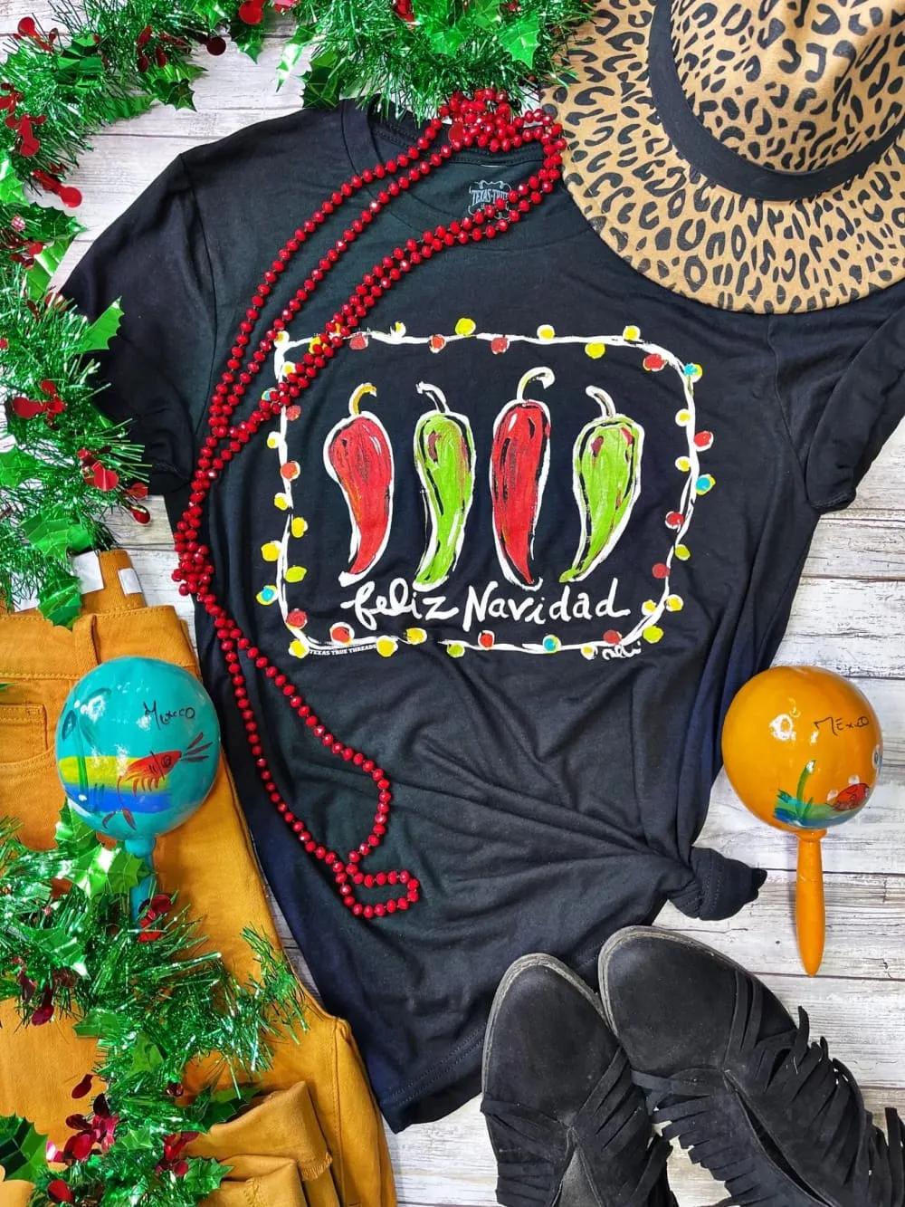 Callie Ann Stelter Feliz Navidad Tee by Texas True Threads