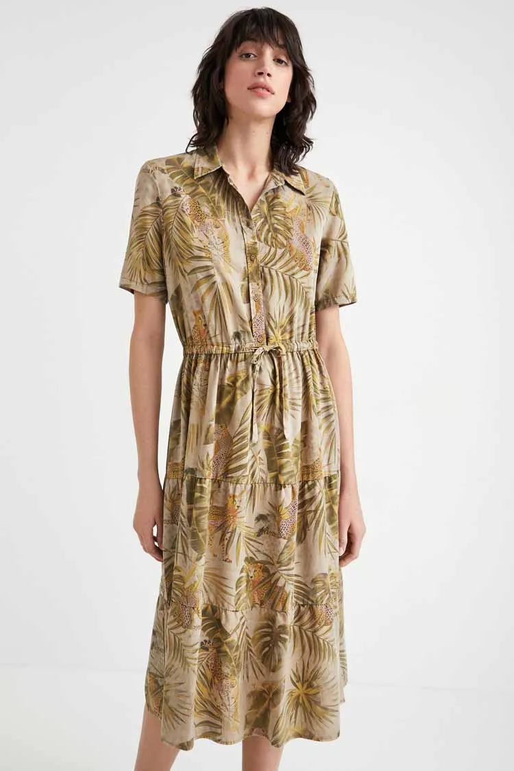 Camoflower Print Shirt Dress | FINAL SALE