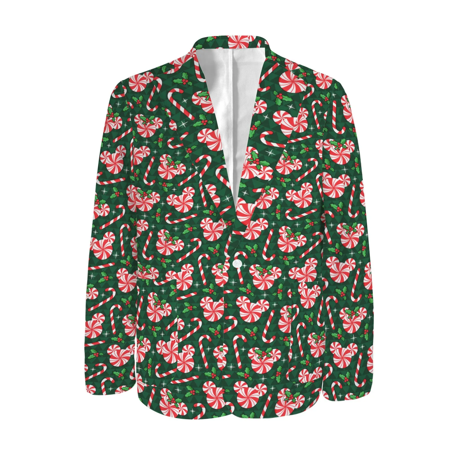 Christmas Peppermint Men's Blazer Jacket