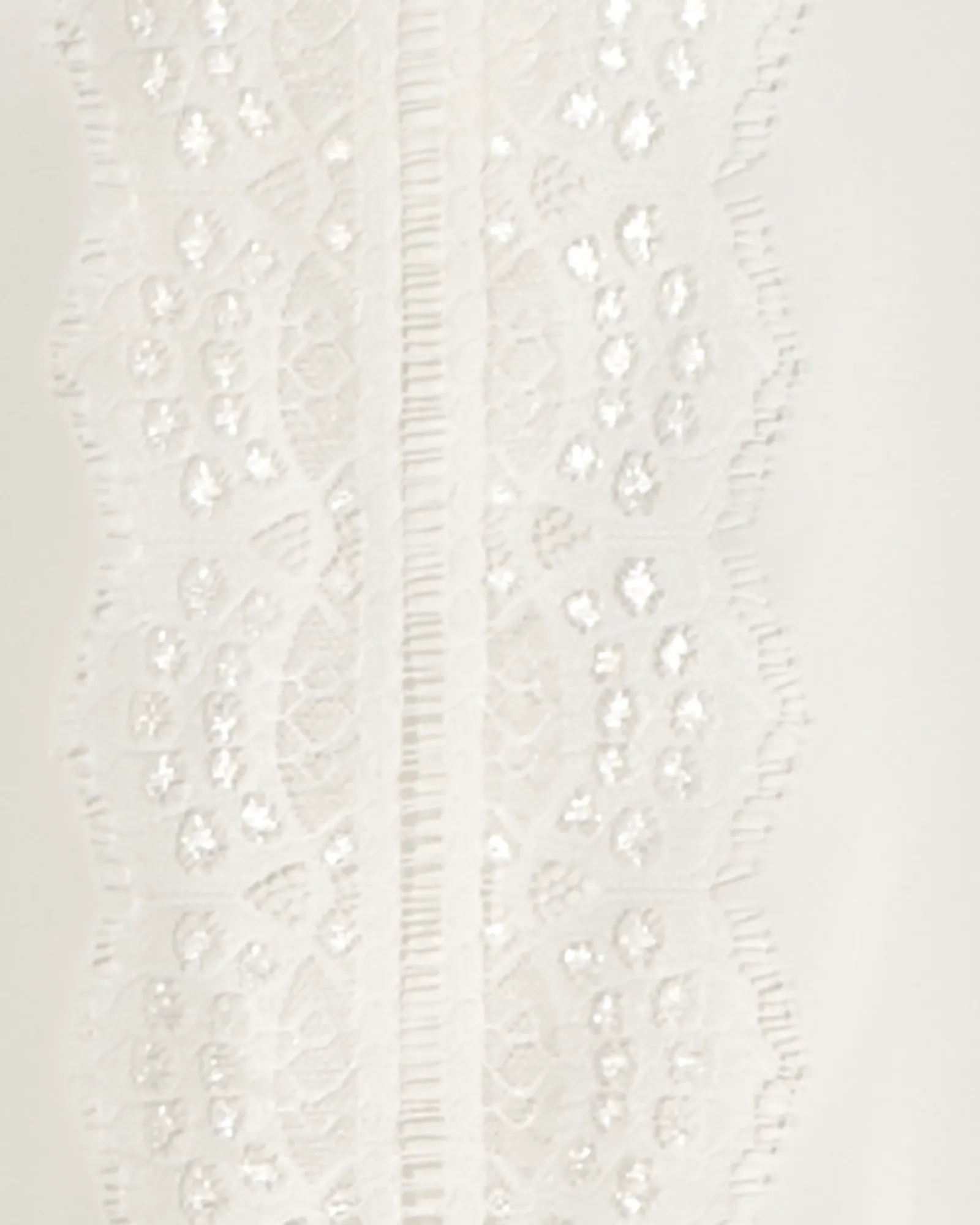 Clara Sleeveless Lace Trim Blouse | White / White