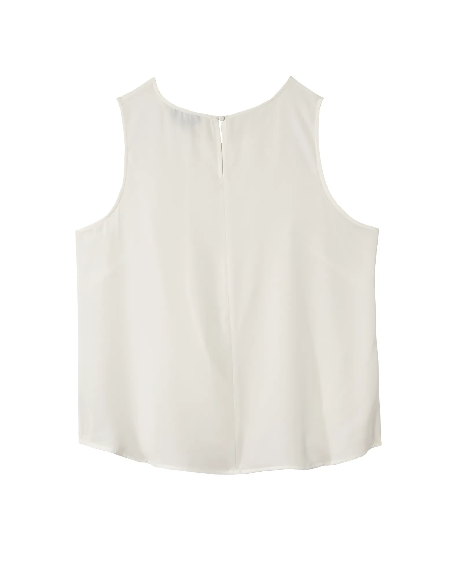 Clara Sleeveless Lace Trim Blouse | White / White