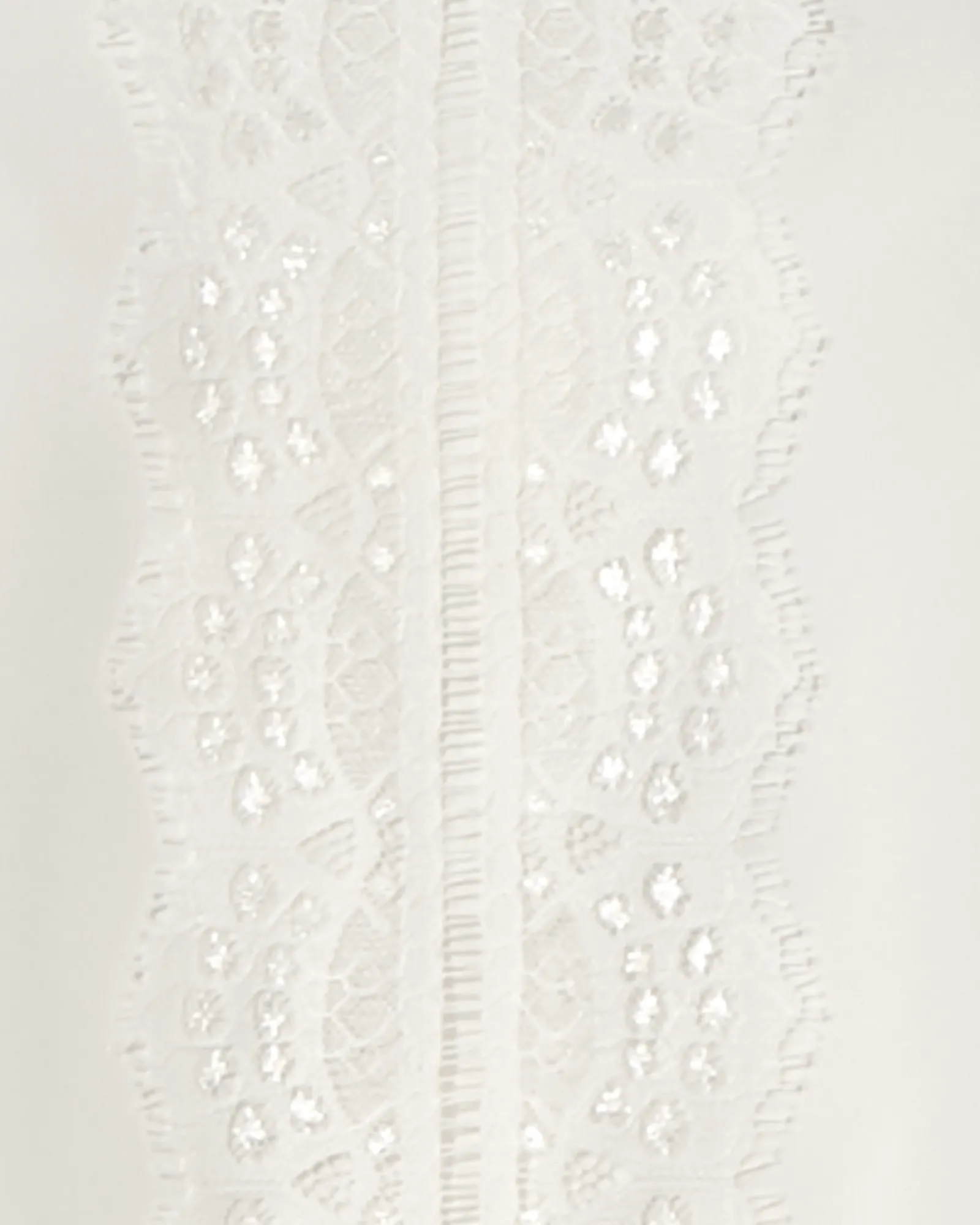 Clara Sleeveless Lace Trim Blouse | White