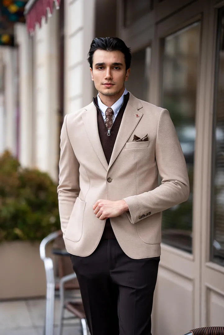 Classic Men's Beige Blazer