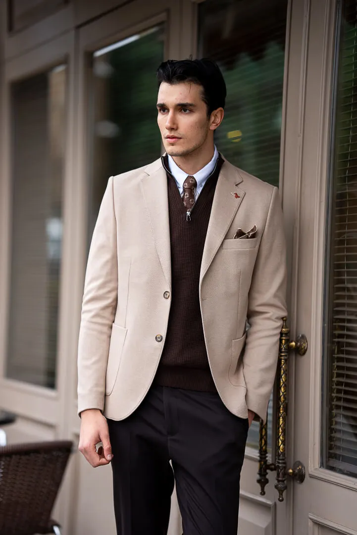 Classic Men's Beige Blazer