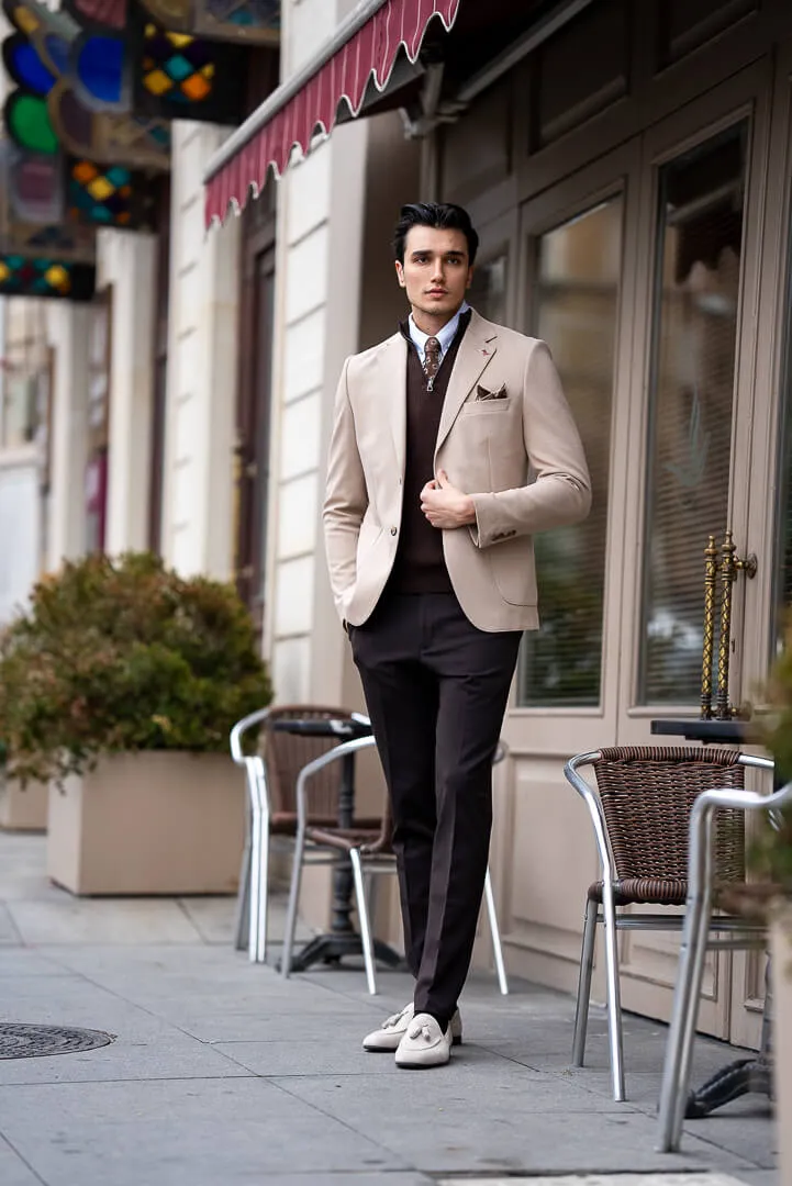 Classic Men's Beige Blazer