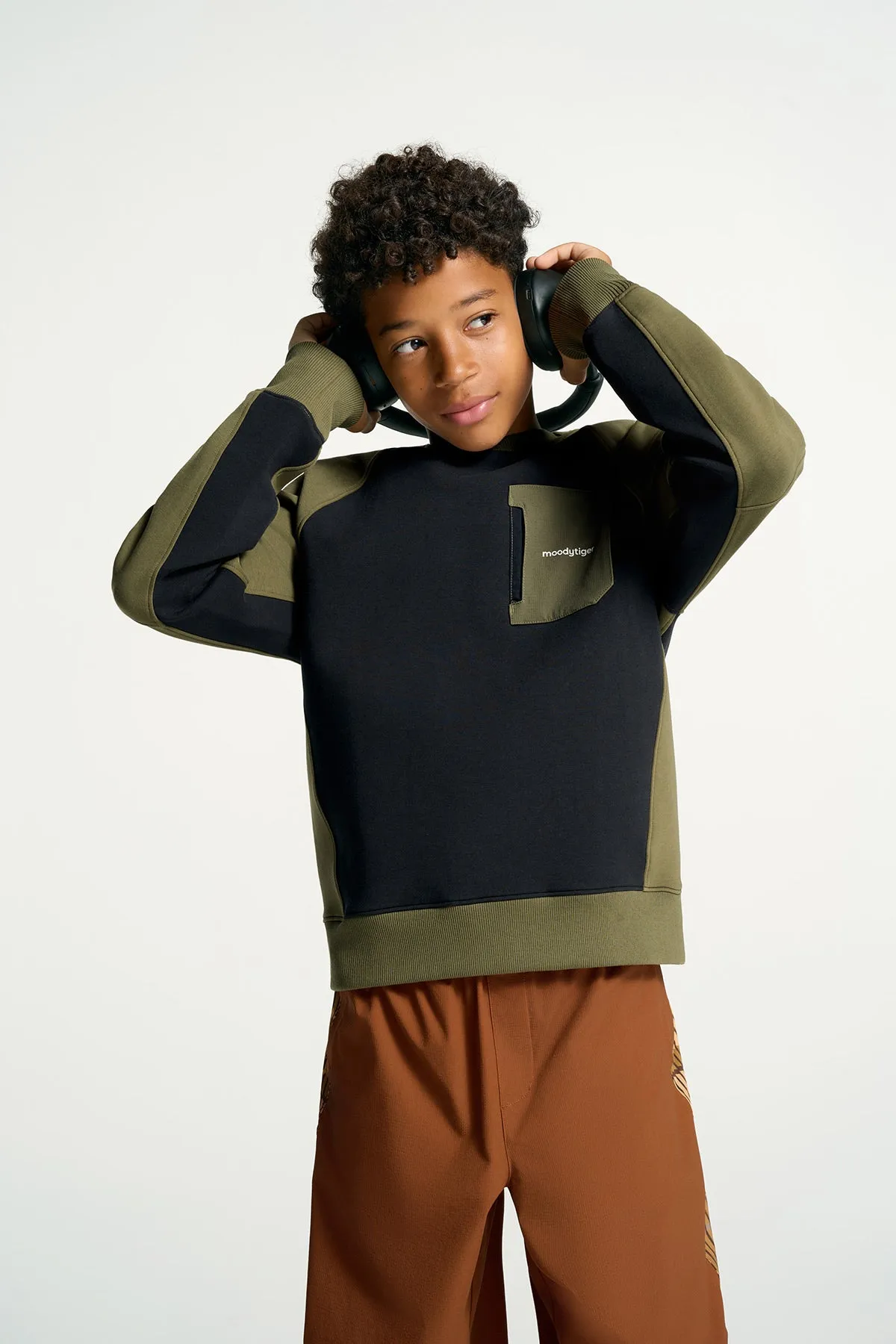 Colour Blocking Neoprene Pullover