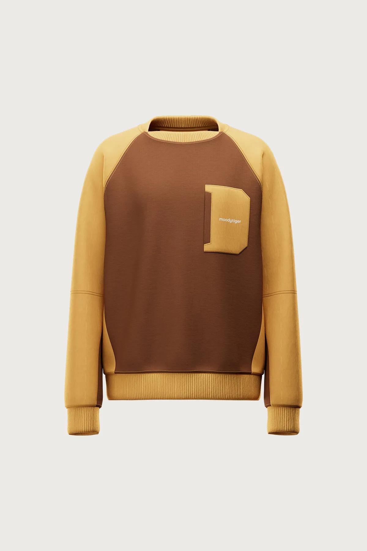 Colour Blocking Neoprene Pullover