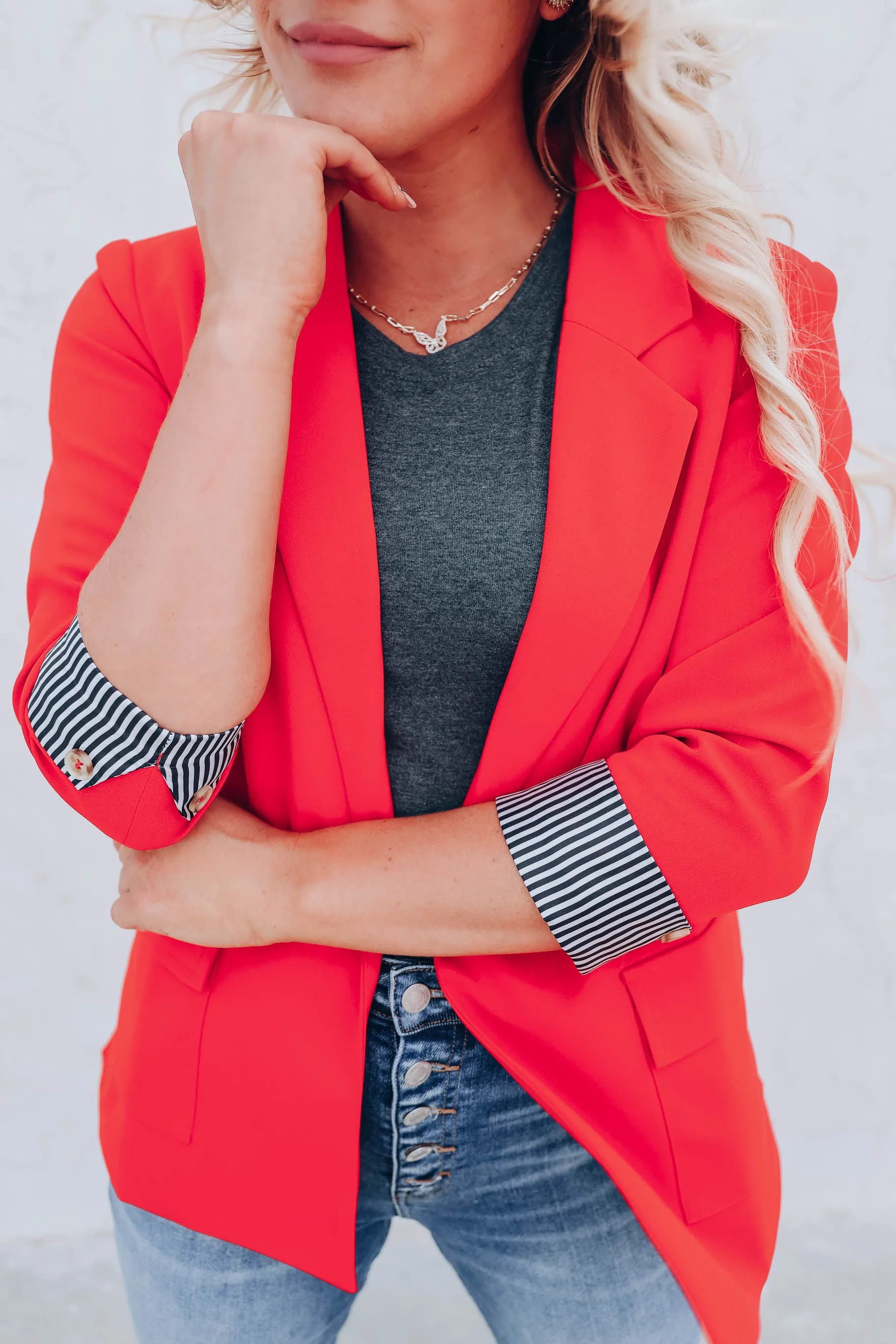 Conveying Confidence Collared Blazer