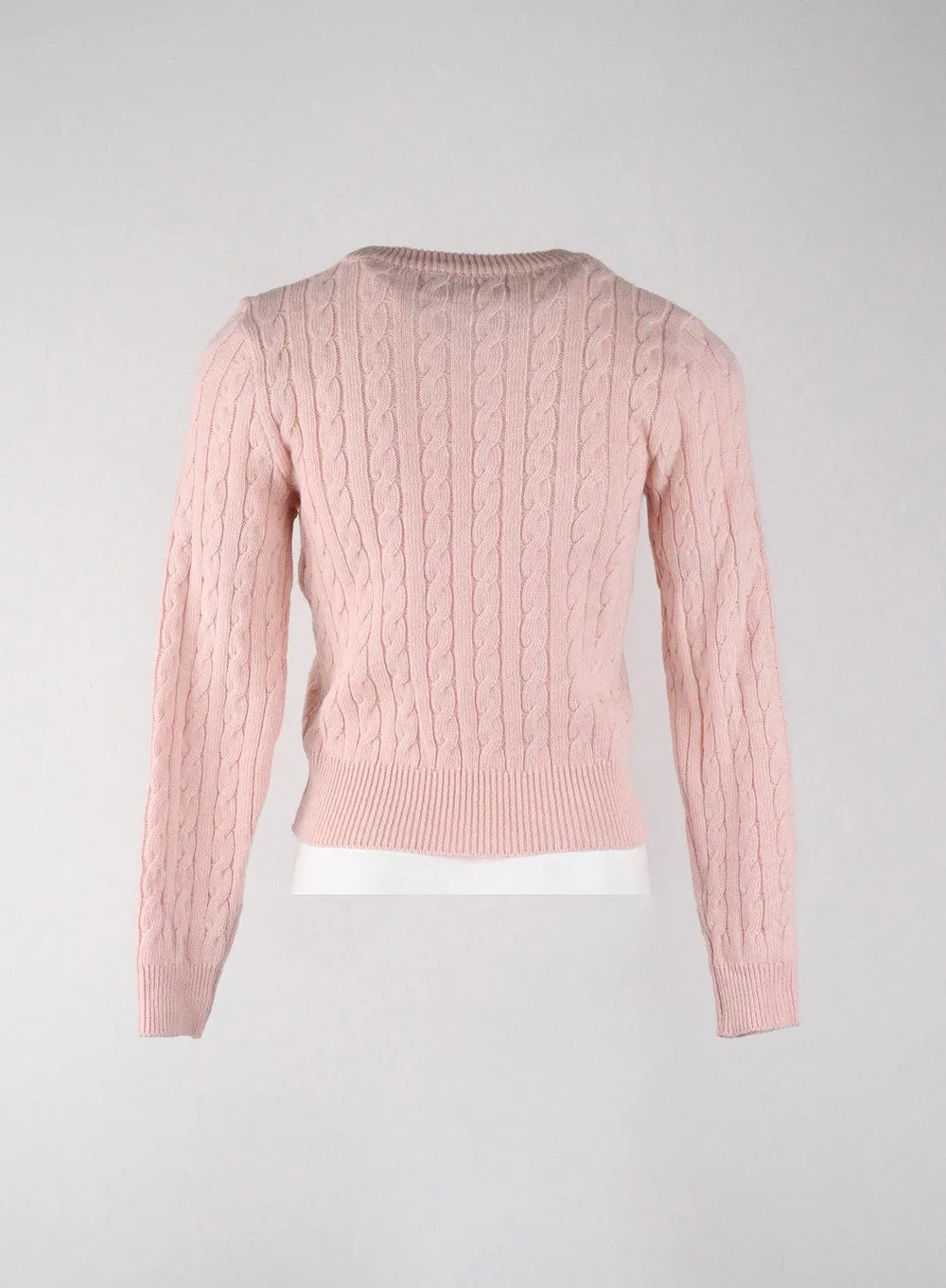 Crop Cable Knit Sweater IJ403