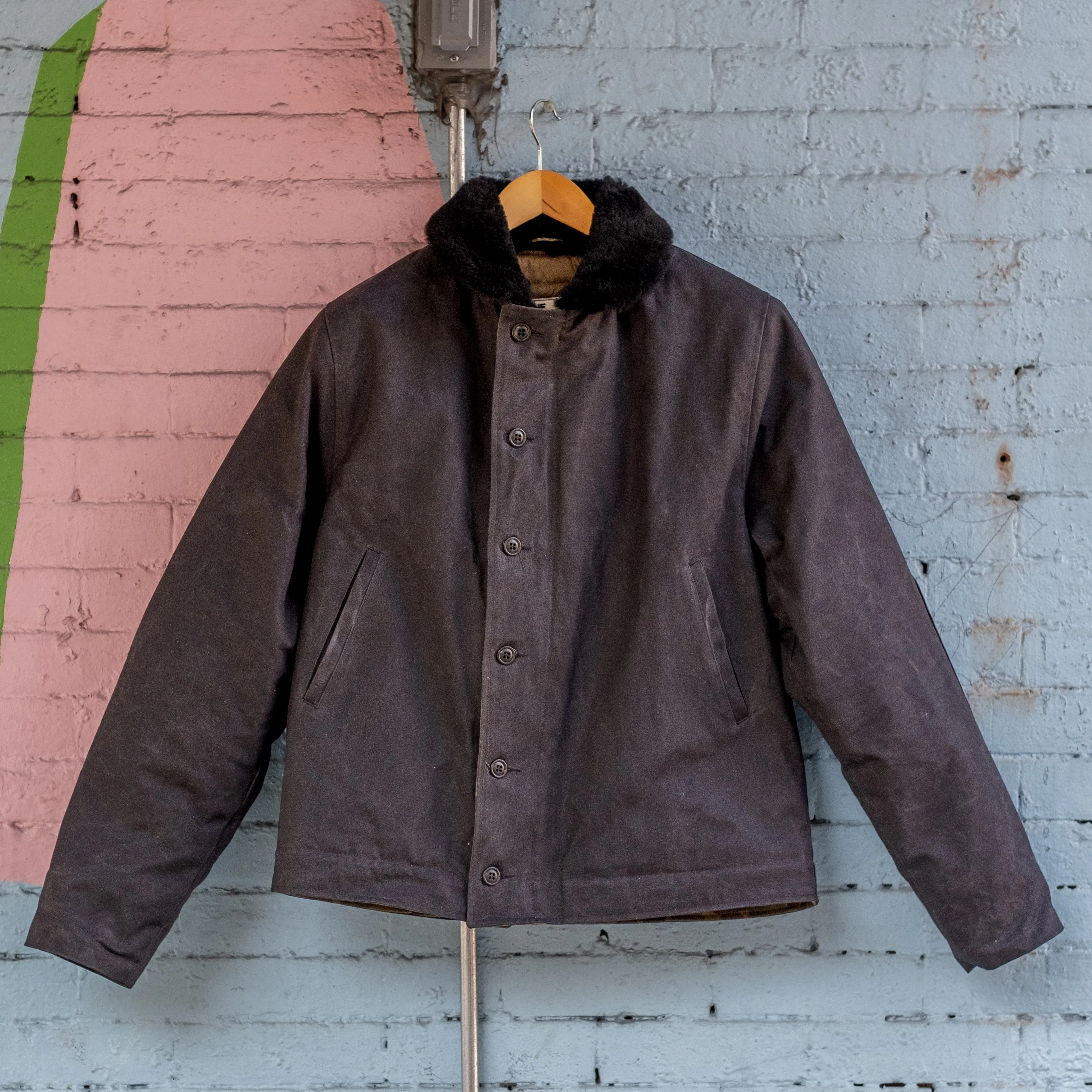 Deck Jacket - Black Shearling