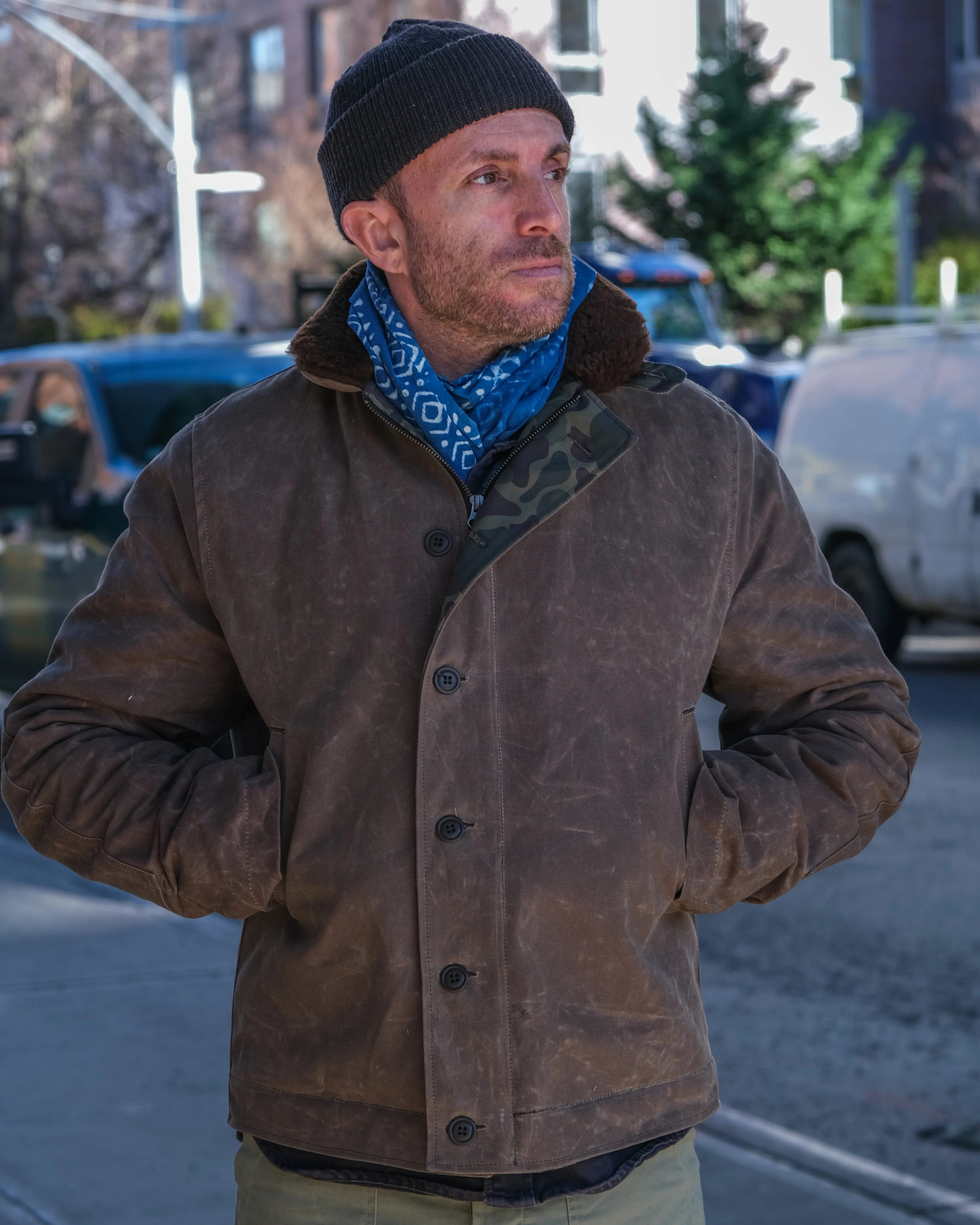 Deck Jacket - Brown Shearling