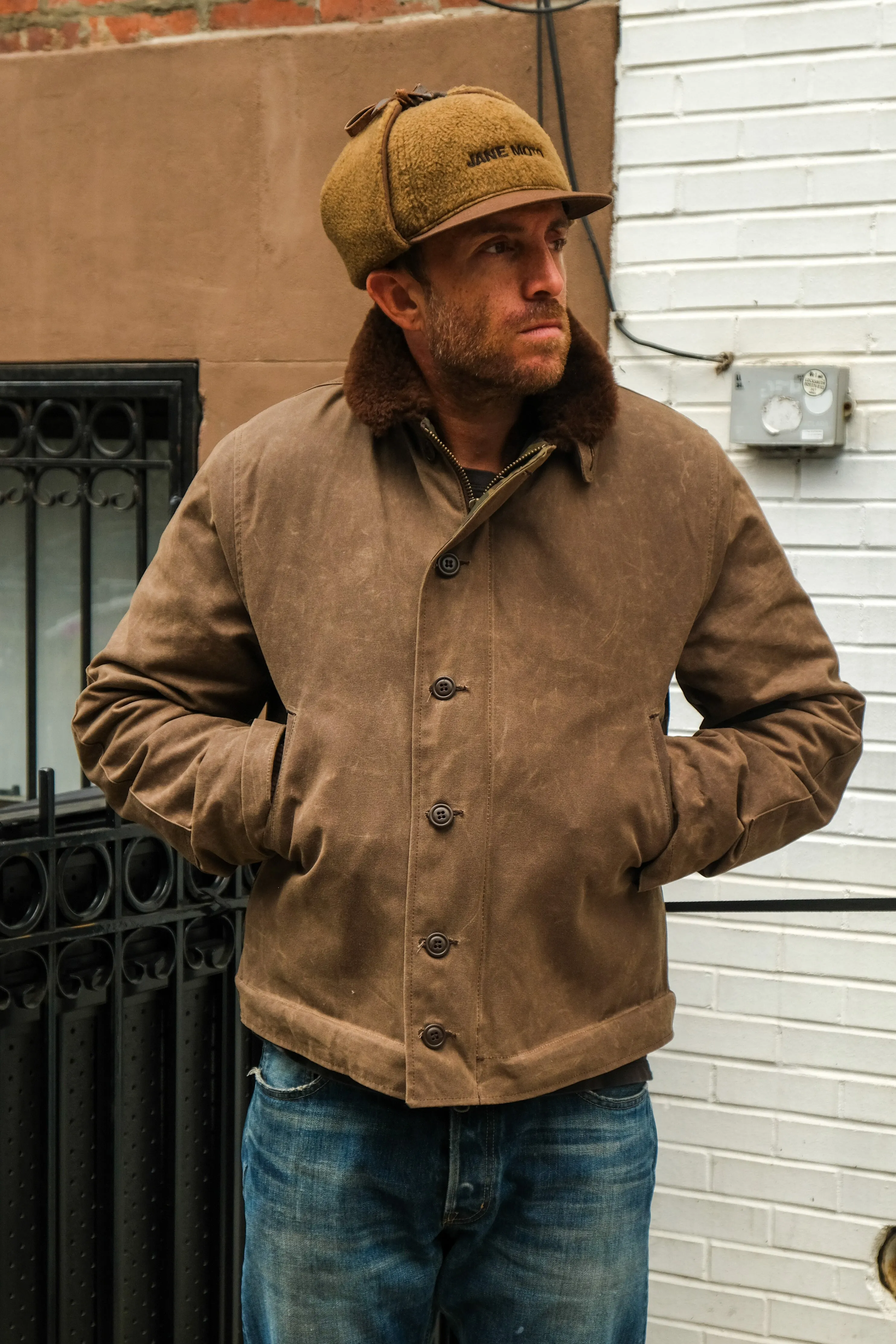 Deck Jacket - Brown Shearling