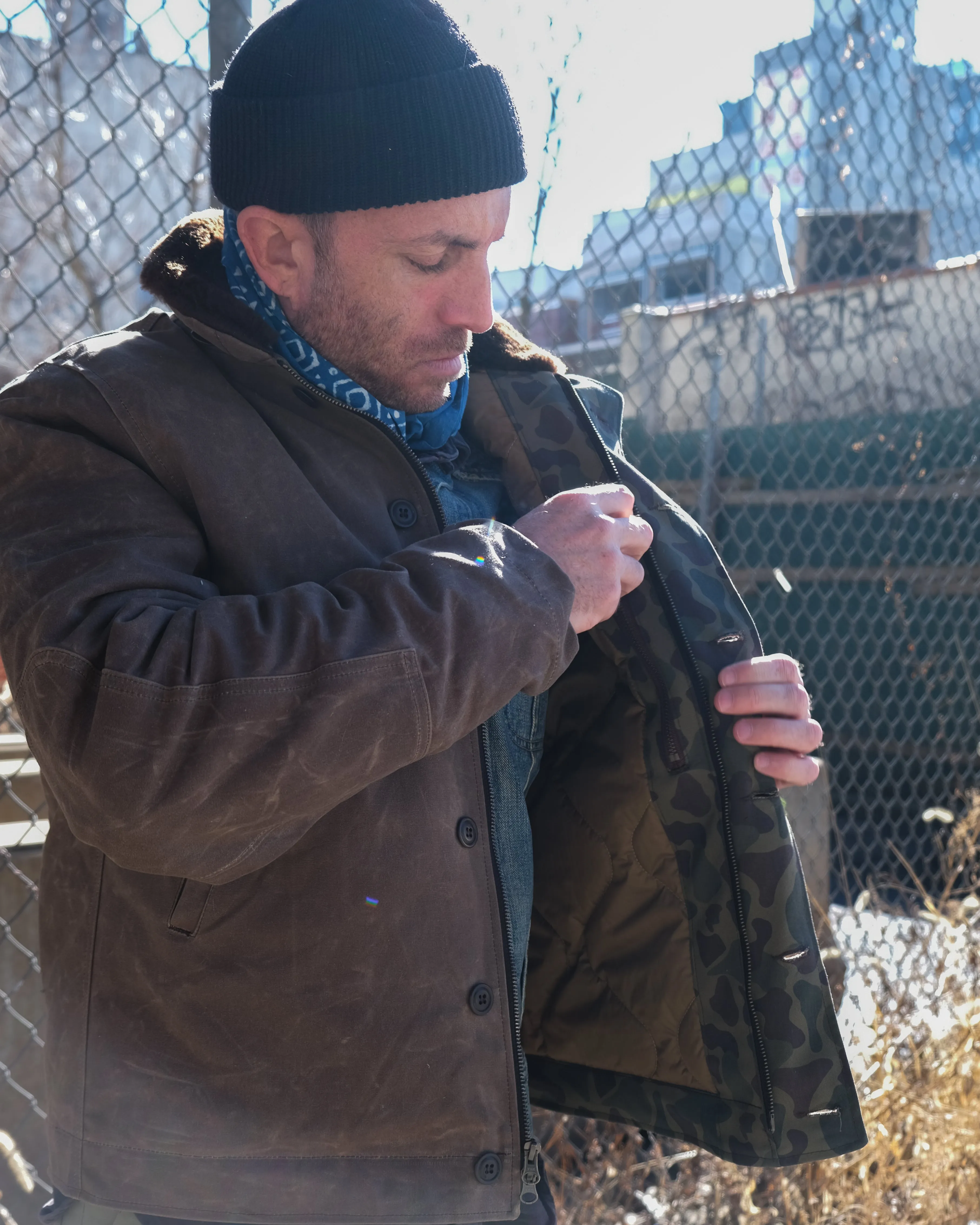 Deck Jacket - Brown Shearling