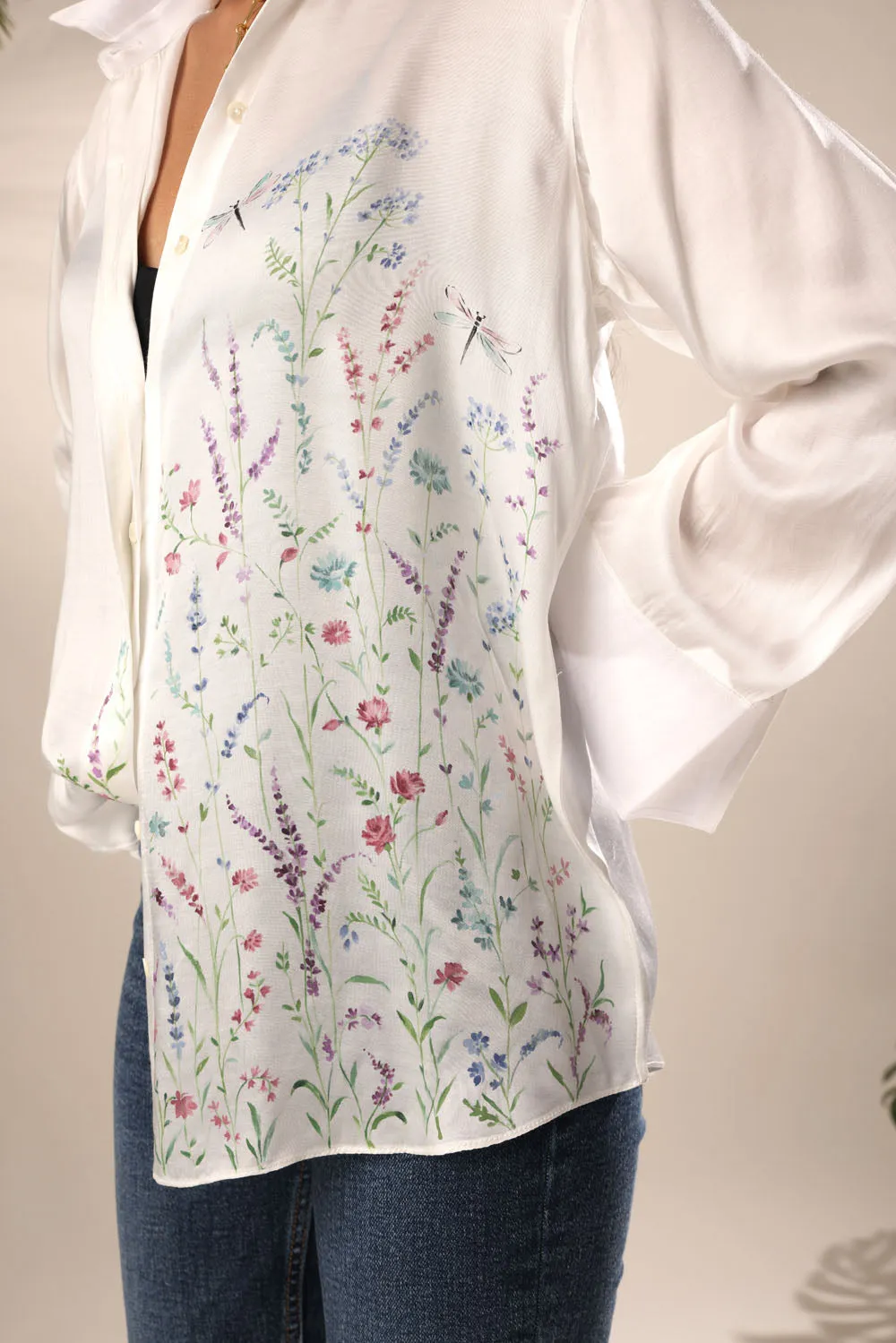 Delicate Hand Painted Summer Shirt