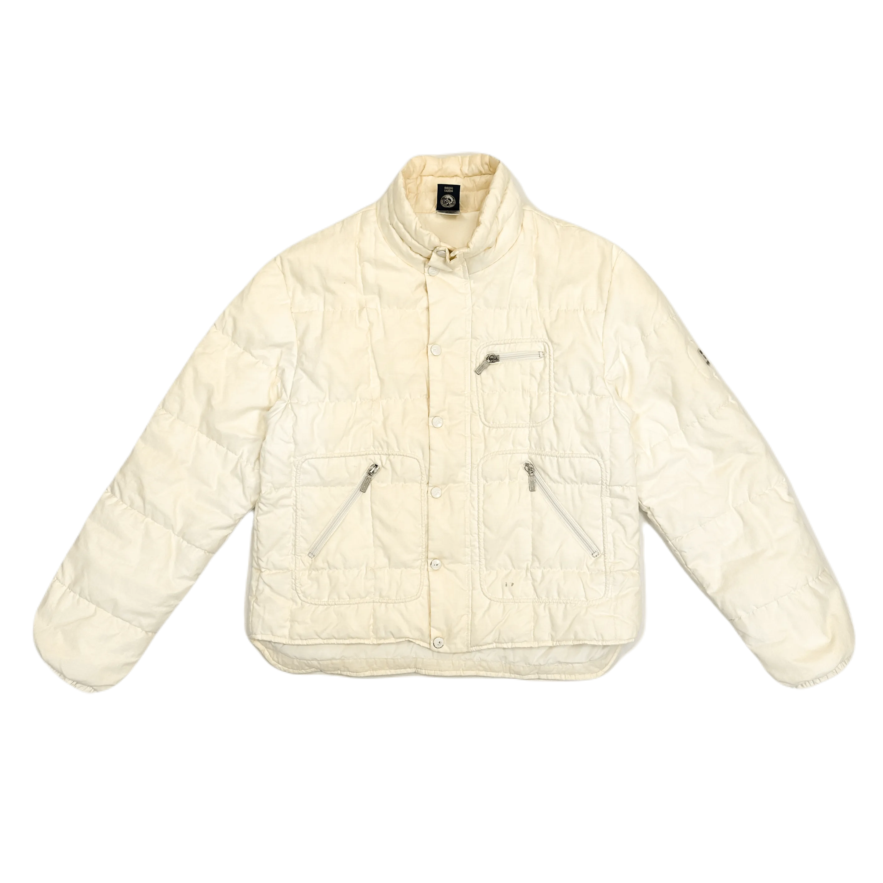 Diesel Cream White Puffer Jacket 1990's