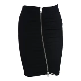 DIESEL Womens Skirt High-Waist Plain Bodycon Tube Pencil Short Zipped Mini Skirt